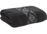 Eurofirany | Asciugamano Da Bagno - Asciugamano 70 X 140 Cm - Nero - Con Filo Lucido - Cotone
