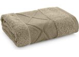Eurofirany | Telo Da Bagno - Asciugamano - 70 X 140 Cm - Beige - Con Filo Lucido
