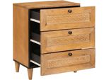 Vidaxl Comodino Marrone Chiaro 50 X 33 X 62 Cm In Legno Massiccio Di Acacia