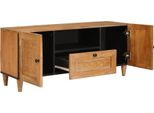 Mobile Tv Vidaxl Marrone Chiaro 105 X 33 X 46 Cm In Legno Massiccio Di Mango