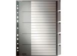 Leitz 1271-00-85 Registri In Plastica A4 Vuoti Extra Larghi 5 Pezzi (T)