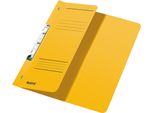 Leitz 3744-00-15 3744 Raccoglitore A Fessure, 1/2 Copertina Anteriore, A4, Pinzatura, Cartoncino Manila 250 G/M², Giallo