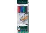 Faber-Castell 151304 Marcatore Cd Multimark - Permanente, F, Astuccio 4 Colori