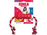 Kong Dental Toy Per Cani Taglia S Con Corda Dental Care Rosso