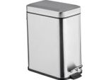 Wenko Bidone Per Cosmetici A Pedale 5 L Square Bidone Per Rifiuti In Acciaio Inox Bagno Cucina Wc Ospiti