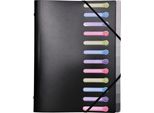 Organizer Exacompta, Din A4, Pp, 12 Cartelle, Nero