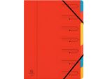 Organizer Exacompta, Din A4, Cartone, 7 Scomparti, Rosso
