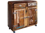 MASSIVMOEBEL24 | Freezy #37 Comó In Legno Riciclato - Laccato / Multicolore 90X40X90