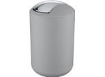 Wenko Secchio Con Coperchio Basculante Brasil Grigio 6,5 L Rifiuti Cosmetici Bagno Wc Cucina