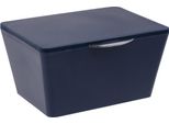 Wenko Scatola Portaoggetti Con Coperchio Brasil Blu Scuro, Stoccaggio E Organizzazione