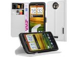 Cadorabo Custodia Per Htc One X / X+ Custodia Protettiva In Bianco Custodia Per Cellulare Cover Chiusura Magnetica