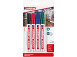 Edding 3300 Marcatore Permanente Assortito (Confezione Blister Da 4)