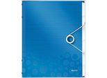 Leitz 4633-00-36 Organizzatore Wow Din A4 Pp 6 Scomparti Blu Metallizzato