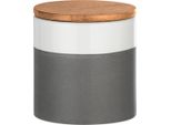 Wenko Barattolo Malta 0,45 L Contenitore In Ceramica Coperchio In Bambù