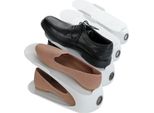 Wenko Set Di 4 Porta Scarpe Pinzatrice Scaffale Regolabile Organizzatore Scarpiera