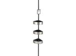 Wenko Angolo Doccia Telescopico 70-260 Cm Mensole Per Bagno Ripiani In Acciaio Inox Wc Big, Nero