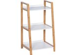 Wenko Finja Scaffale Da Bagno In Bambù Con 3 Ripiani Supporto Per Corridoio Cucina Stoccaggio Wc