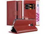 Cadorabo Cover Per Huawei Mate 9 Cover Protettiva In Rosso Cover Telefono Cellulare Cover Libro Custodia Custodia