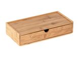 Wenko Scatola In Bambù Terra Contenitore Con Cassetto Bagno Wc Ospiti Cucina Ufficio Corridoio