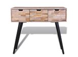 Syfax™ Tavolo Consolle Con 3 Cassetti In Legno Di Recupero Di Teak