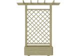 Pergola Con Fioriera 162X56X204 Cm Legno