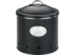Wenko Barattolo Di Stoccaggio Nero Nero 4 L Contenitore Coperchio Di Stoccaggio Mantenere Fresco