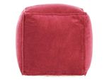 Pouf In Velluto Di Cotone 40X40X40 Cm Rosa