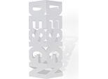 Vidaxl Portaombrelli Portaombrelli Bastoni Da Passeggio In Acciaio Bianco Quadrato 48,5 Cm