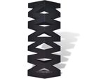 Vidaxl Portaombrelli Portaombrelli Bastone Da Passeggio In Acciaio Nero Quadrato 48,5 Cm