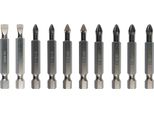 Set Di Punte Da 1/4" (6,3 Mm) 50 Mm Ph+Pz+Piatto 10 Pezzi"