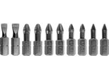 Set Di Punte Da 1/4" (6,3 Mm) 25 Mm Ph+Pz+Piatto 10 Pezzi"