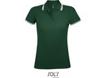 Sols 00578 | Polo Da Donna Pasadena - Colore: Verde Bosco/Bianco - Taglia: Xxl