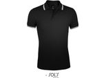 Sols 00577 | Polo Da Uomo Pasadena - Colore: Nero/Bianco - Taglia: L