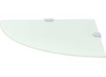 Vidaxl Mensola Ad Angolo Con Staffe Cromate In Vetro Bianco 35X35 Cm