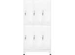 Vidaxl Armadietto A 6 Scomparti In Acciaio 90X45X180 Cm Grigio
