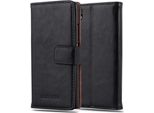 Cadorabo Cover Per Huawei Ascend P7 Cover Protettiva In Nero Cellulare Cover Libro Caso