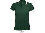 Sols 00578 | Polo Da Donna Pasadena - Colore: Verde Bosco/Bianco - Taglia: S