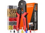 Monzana® Pinza Crimpatrice Incl. Capicorda 2000 Pz. 0,25-10 Mm² Kit Per Crimpatura Incl. Astuccio Utensile Per Crimpare