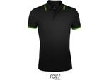 Sols 00577 | Polo Uomo Pasadena - Colore: Nero/Lime - Taglia: Xl