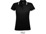Sols 00578 | Polo Donna Pasadena - Colore: Nero/Bianco - Taglia: L