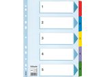 Esselte 100160 Ordnerregister Din A4 Vollformat 1-5 Weiß