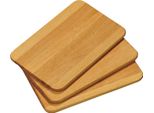 Kesper Taglieri 3 Pezzi 23 X 15 X 1 Cm Legno Di Faggio 85003