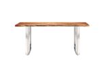 Syfax™ Tavolo Da Pranzo Con Bordi Vivi Massello Di Acacia 200 Cm 3,8Cm