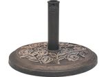 Vidaxl Supporto Per Ombrellone In Resina Rotondo Bronzo 9 Kg
