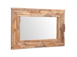 Vidaxl Specchio Decorativo In Teak 90 X 60 Cm Rettangolare