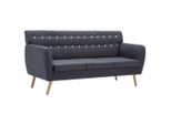 Divano 3 Posti In Tessuto 172X70X82 Cm Grigio Scuro