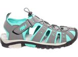 Sandali Sportivi Pdq Da Donna Con Chiusura Ad Alamari E Velcro DF410 (41 Eu) (Grigio/Jade)