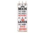 Vidaxl Appendiabiti Da Parete Con 6 Ganci 120 X 40 Cm "Men Ladies"""