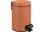 Wenko Cestino Per Rifiuti 3L Cestino Per Cosmetici A Pedale Leman Terracotta Bagno Ospiti Wc