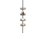 Wenko Scaffale Telescopico Ad Angolo 4 Ripiani In Acciaio Inox Doccia 65-275Cm Scaffale Dolcedo